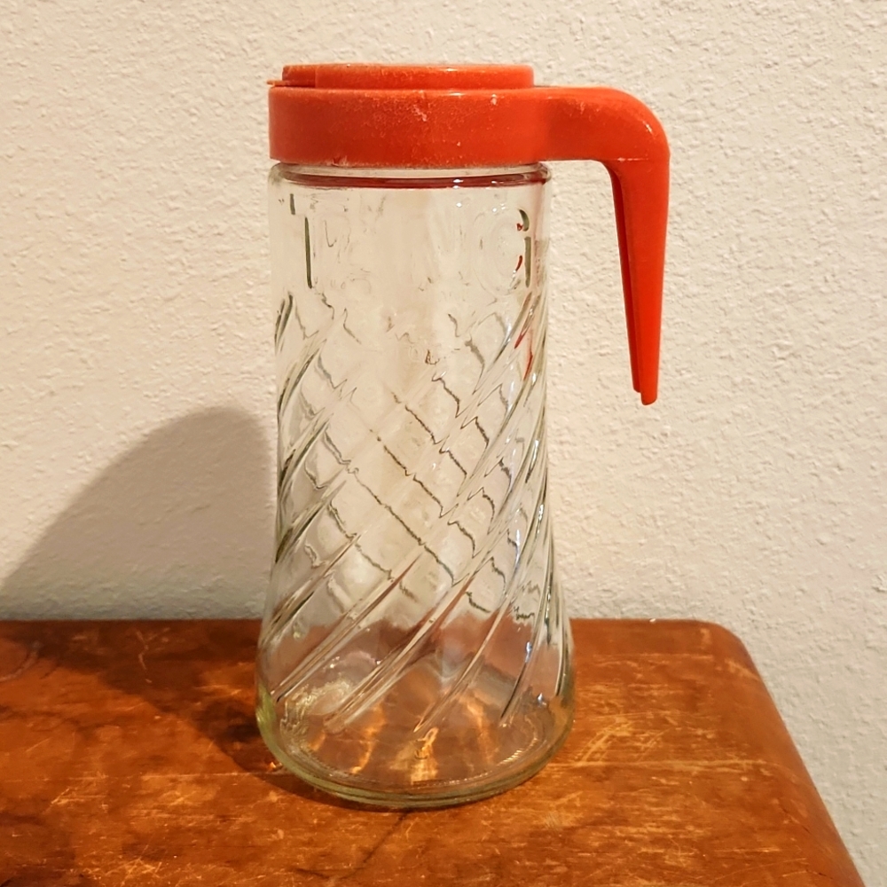 Vintage TANG 1 QT GLASS beverage dispensary - VINTAGE